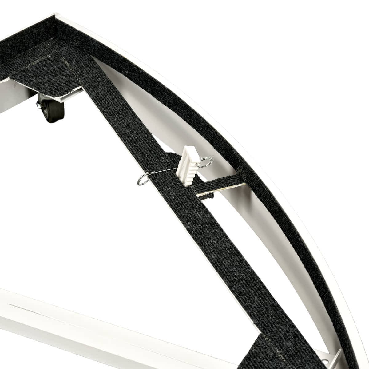 Chivari White Serpentine Bar Mover Wheel Platform for Serpentine Folding Bars, Left and Right Sides BAR-MVR-SERP-WHT-AX
