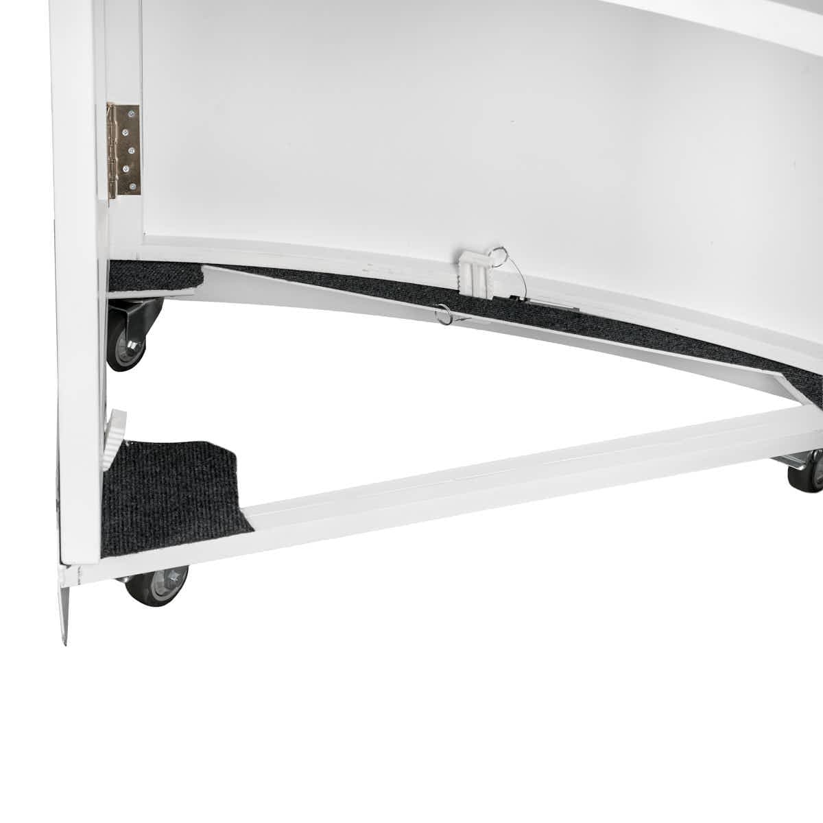 Chivari White Serpentine Bar Mover Wheel Platform for Serpentine Folding Bars, Left and Right Sides BAR-MVR-SERP-WHT-AX