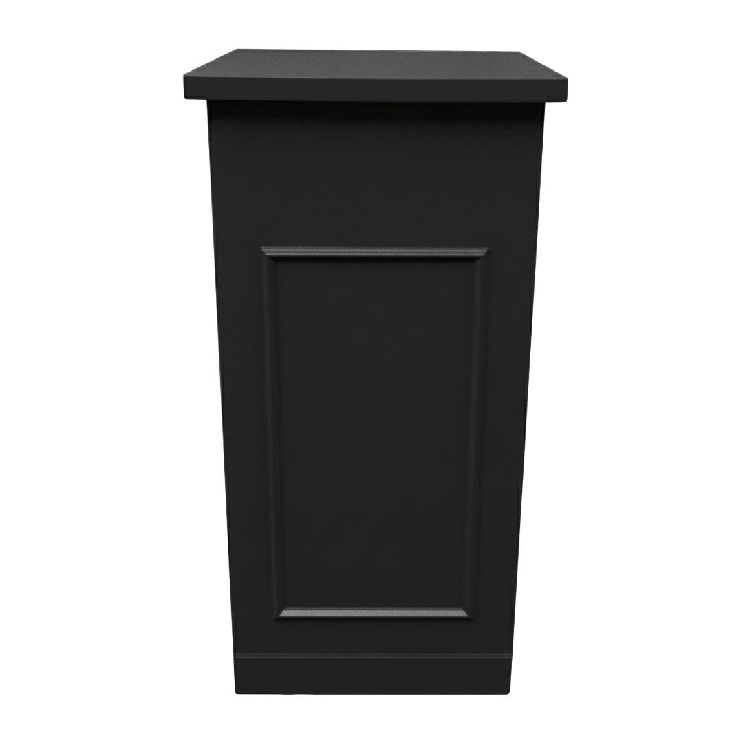 Grand Royale Bars 50' Black Portable Folding Bar - 11 Piece Set Three Panel Front - Long Island BAR-CFG-BLK-A2-KT