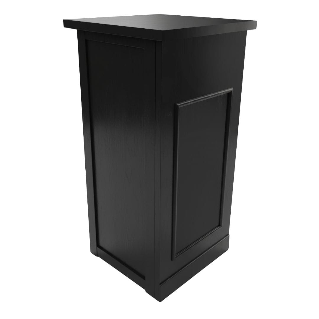 Grand Royale Bars 50' Black Portable Folding Bar - 11 Piece Set Single Panel Front - Long Island BAR-CFG-BLK-A4-KT