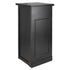 34' Black Portable Folding Bar - 7 Piece Set Three Panel Front with Flush Top - Margarita