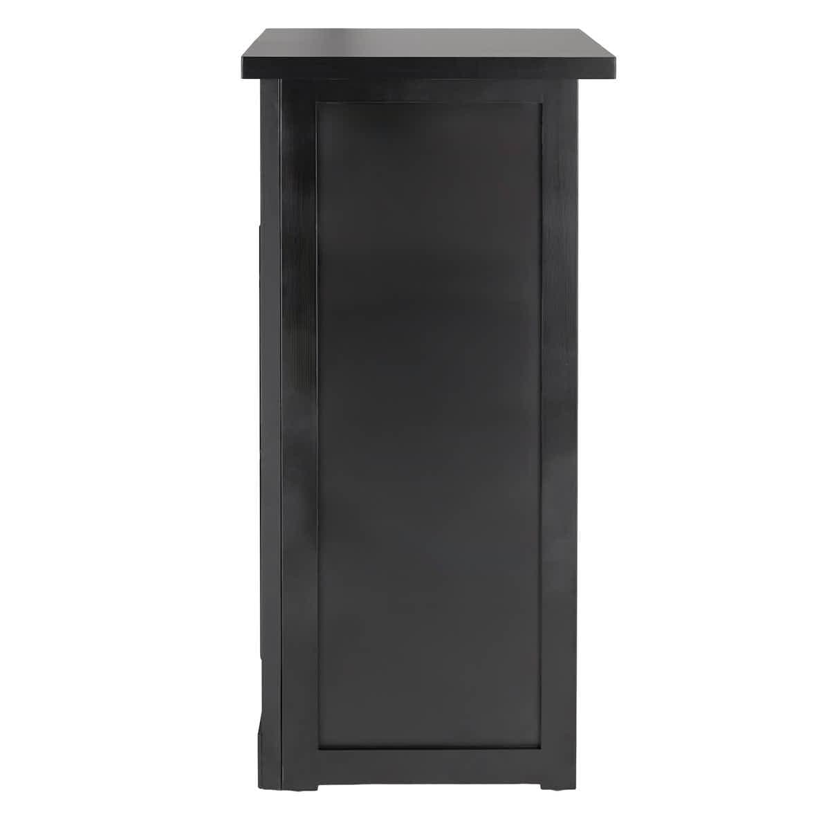 Grand Royale Bars 24' Black Portable Folding Bar - 5 Piece Set Single Panel Front with Flush Top - Mimosa BAR-CFG-BLK-F4FL-KT