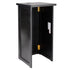 32' Black Portable Folding Bar - 7 Piece Set Three Panel Front with Flush Top - Martini