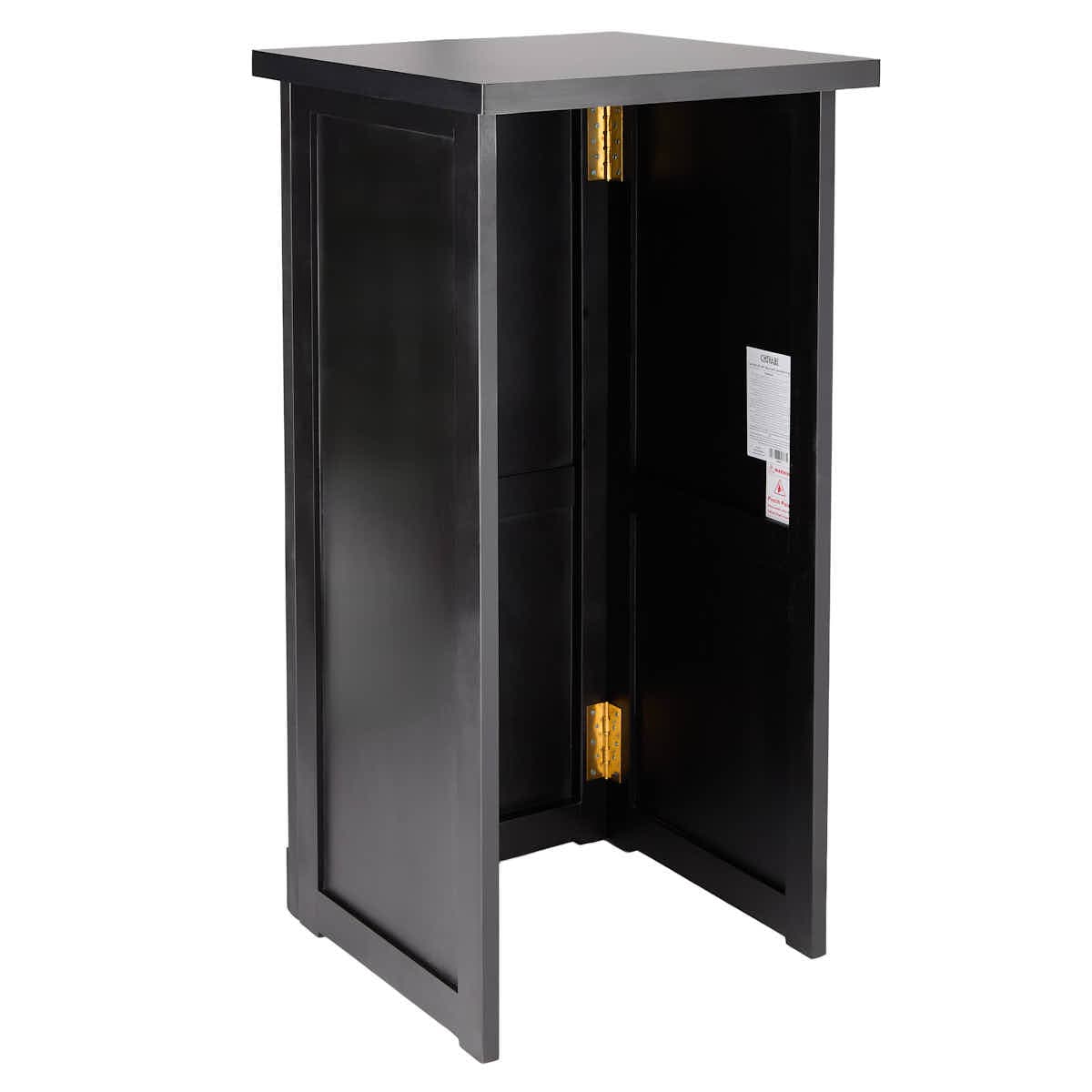Grand Royale Bars 24' Black Portable Folding Bar - 5 Piece Set Single Panel Front with Flush Top - Mimosa BAR-CFG-BLK-F4FL-KT