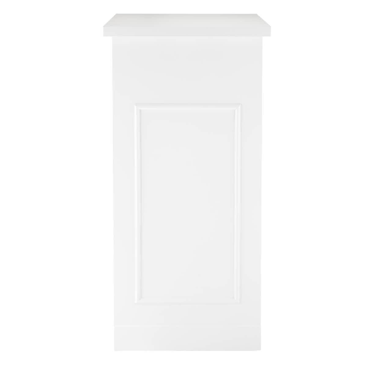 Grand Royale Bars 50' White Portable Folding Bar - 11 Piece Set Single Panel Front with Flush Top - Long Island BAR-CFG-WHT-A3FL-KT