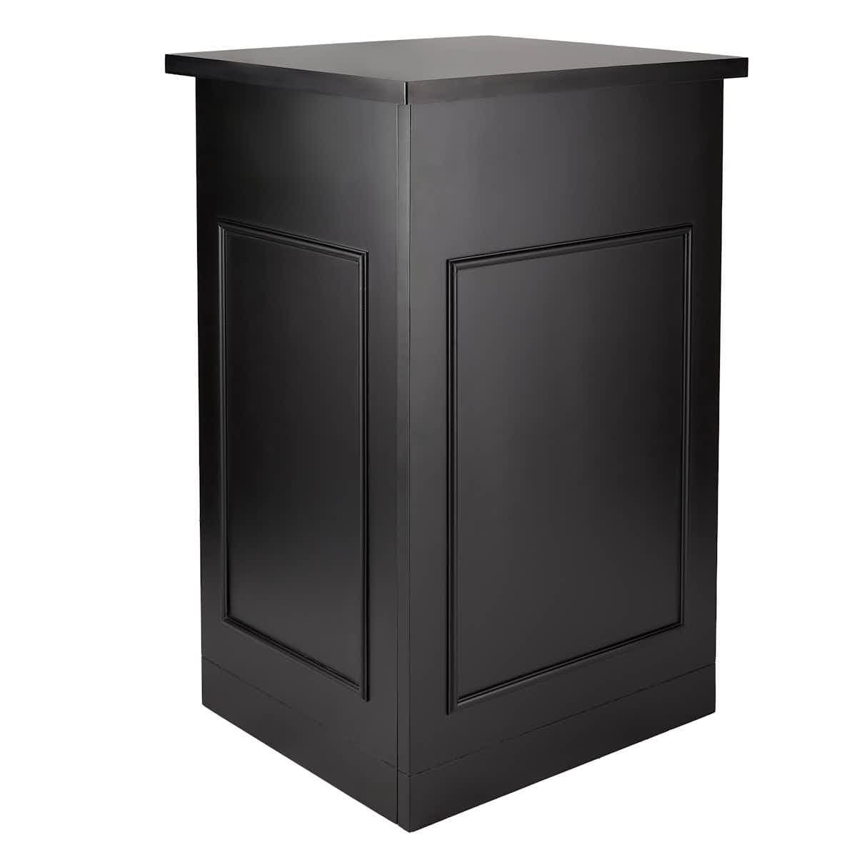 Chivari 22' Black Portable Folding Bar - 5 Piece Set Reversible Panel Front with Flush Top - Spritz BAR-CFG-BLK-E2FL-KT