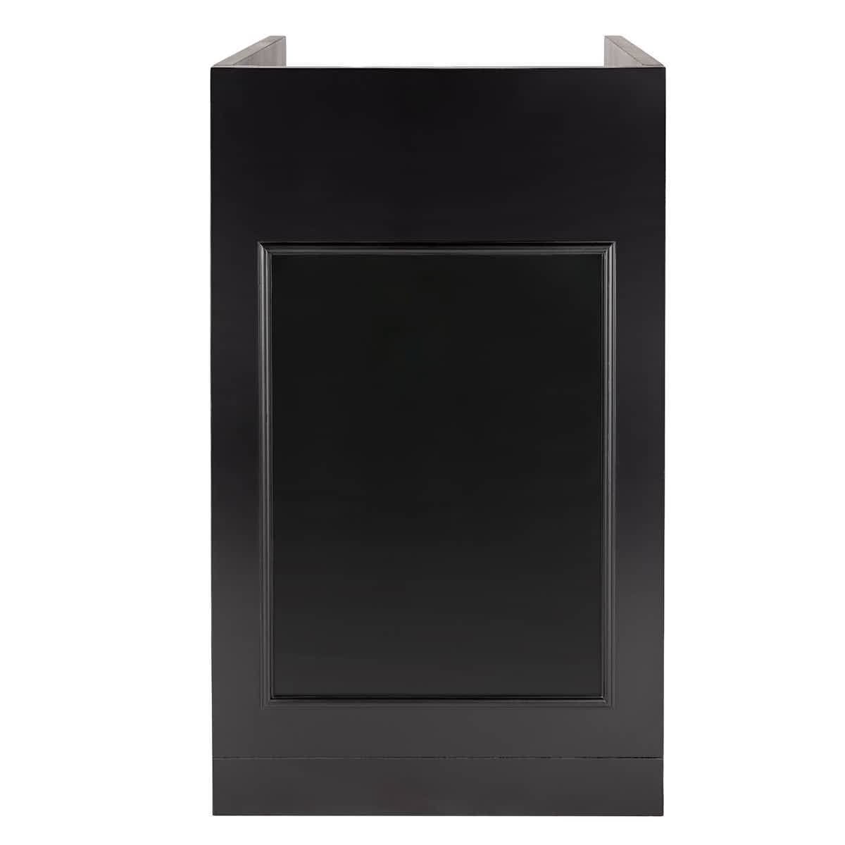 Chivari 31" x 28" Black Bar Post with HPL Top for Bar Setups and Displays BAR-POST-31-BLK-AX