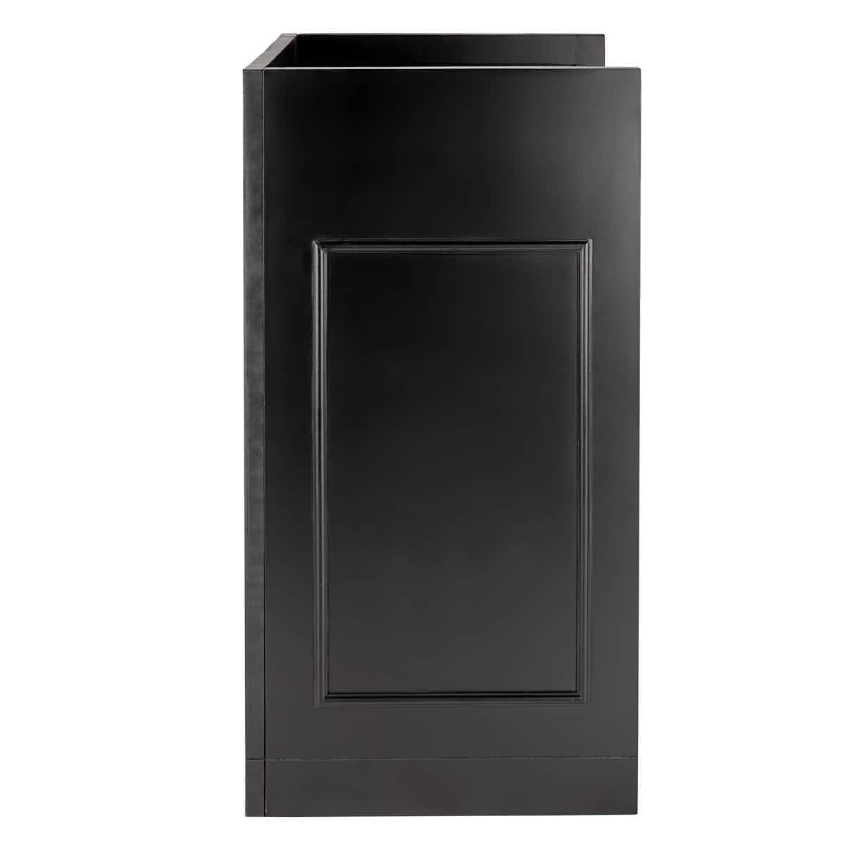 Chivari 31" x 28" Black Bar Post with HPL Top for Bar Setups and Displays BAR-POST-31-BLK-AX