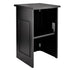 Chivari 22' Black Portable Folding Bar - 5 Piece Set Reversible Panel Front with Flush Top - Spritz BAR-CFG-BLK-E2FL-KT