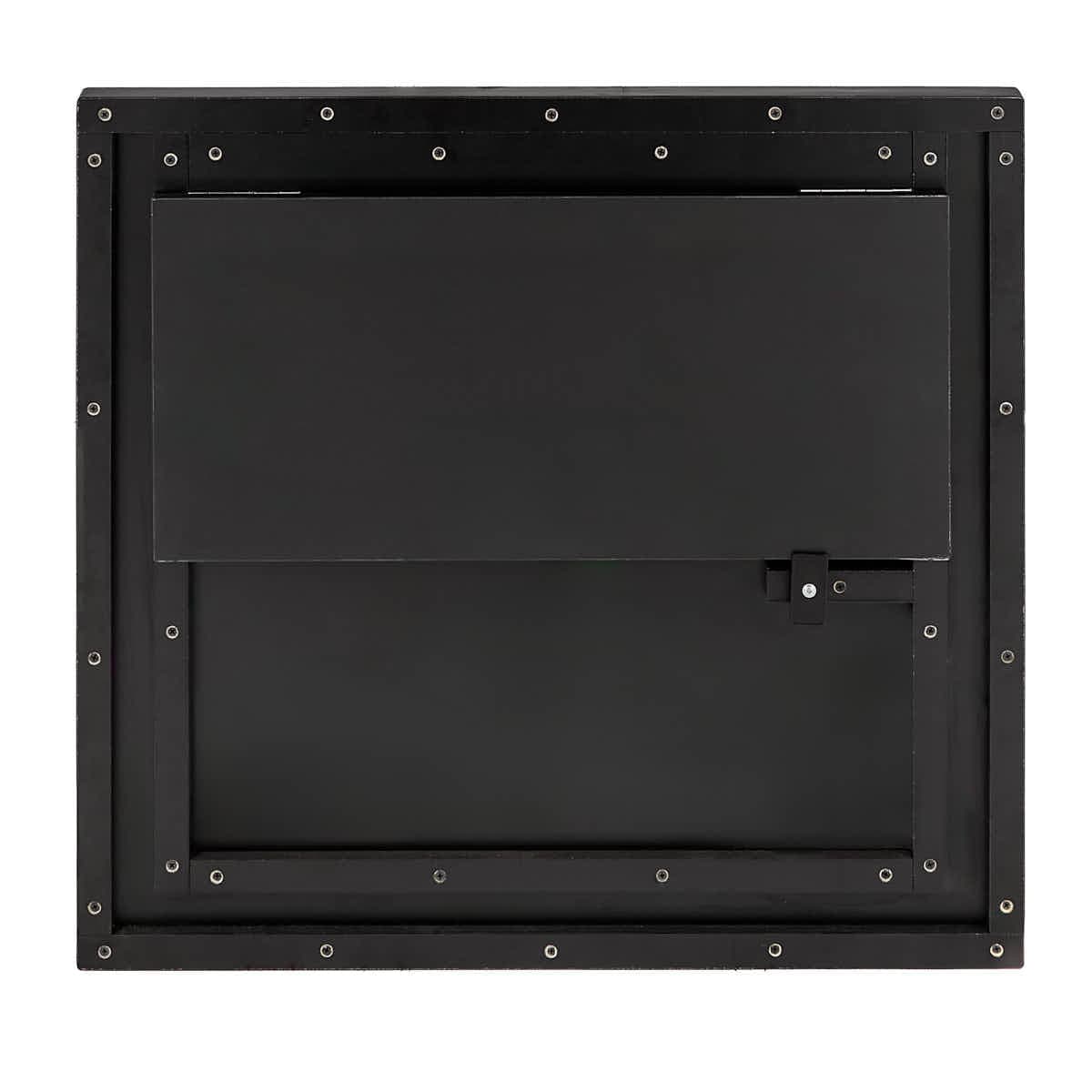 Chivari 31" x 28" Black Bar Post with HPL Top for Bar Setups and Displays BAR-POST-31-BLK-AX