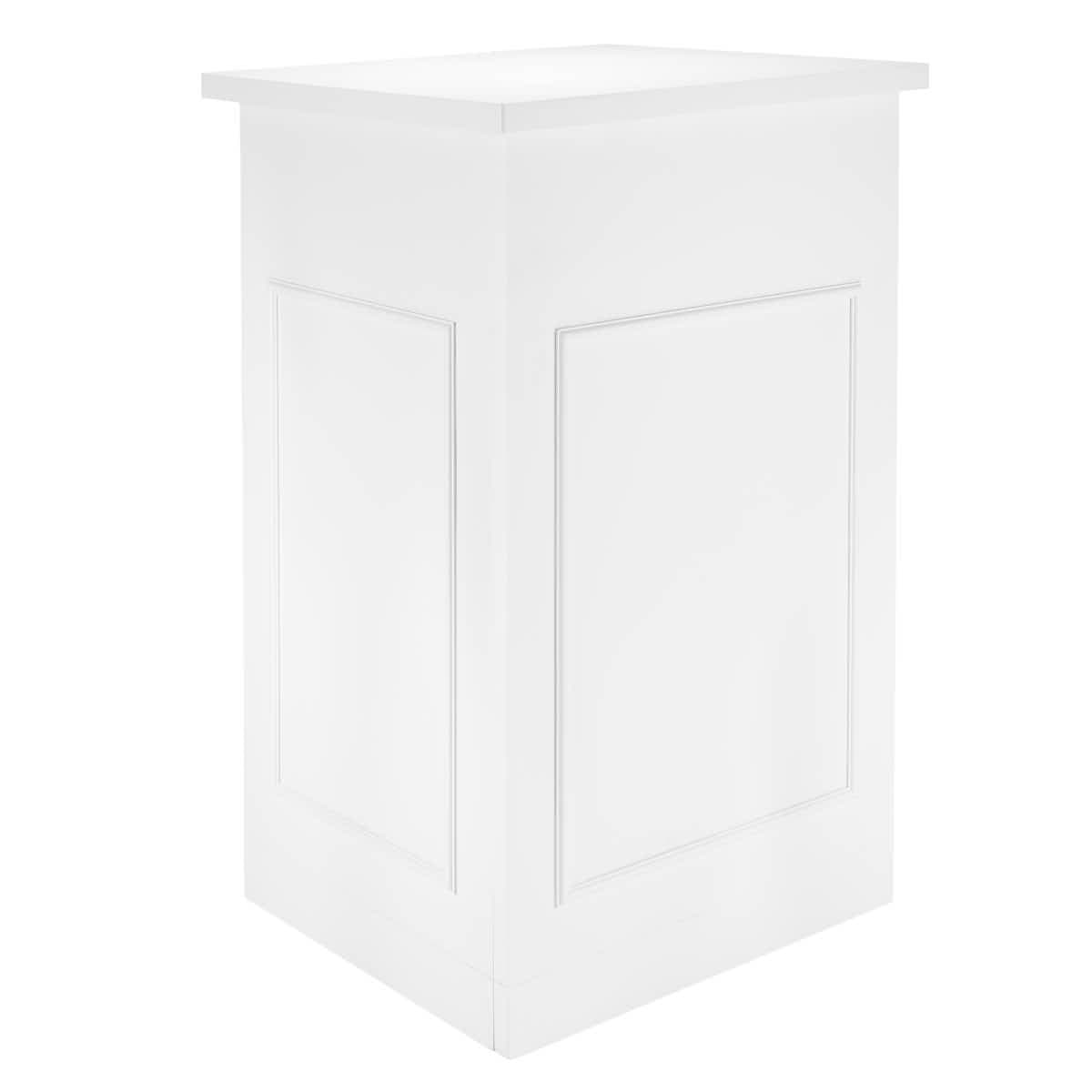Chivari 22' White Portable Folding Bar - 5 Piece Set Reversible Panel Front with Flush Top - Spritz BAR-CFG-WHT-E1FL-KT