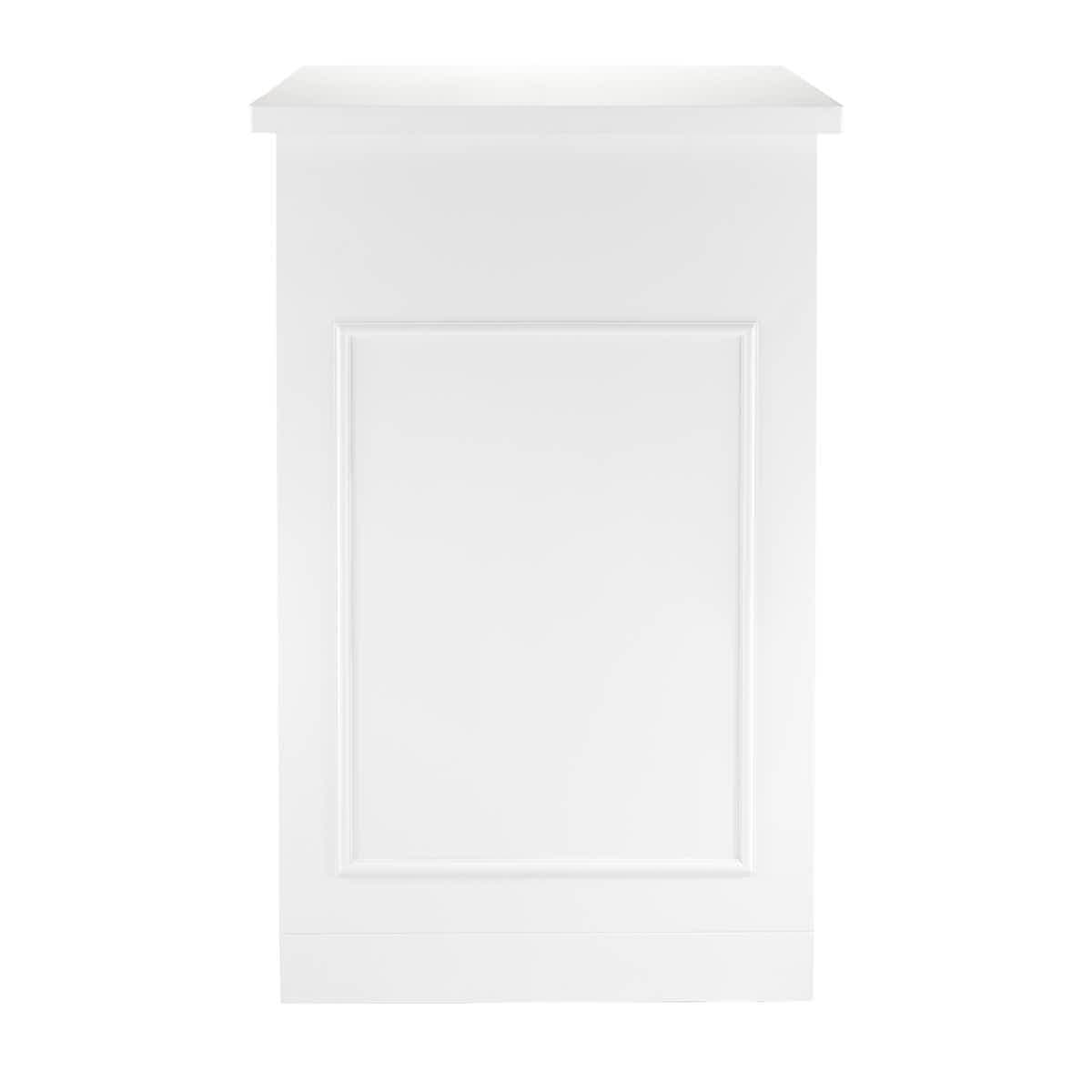 Chivari 22' White Portable Folding Bar - 5 Piece Set Reversible Panel Front with Flush Top - Spritz BAR-CFG-WHT-E1FL-KT