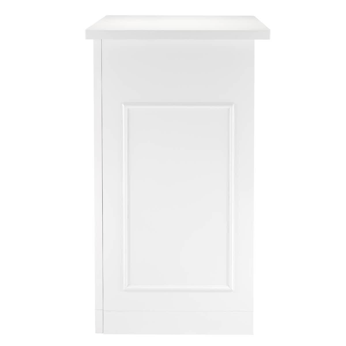 Chivari 22' White Portable Folding Bar - 5 Piece Set Reversible Panel Front with Flush Top - Spritz BAR-CFG-WHT-E1FL-KT