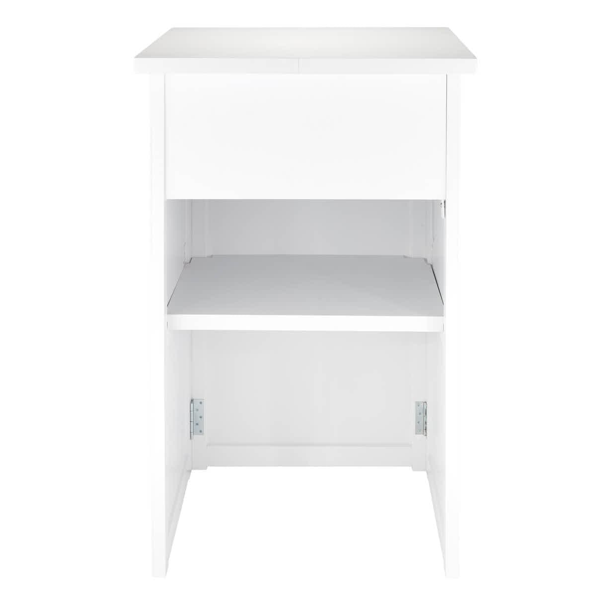 Chivari 31" x 28" White Bar Post with HPL Top for Bar Setups and Displays BAR-POST-31-WHT-AX