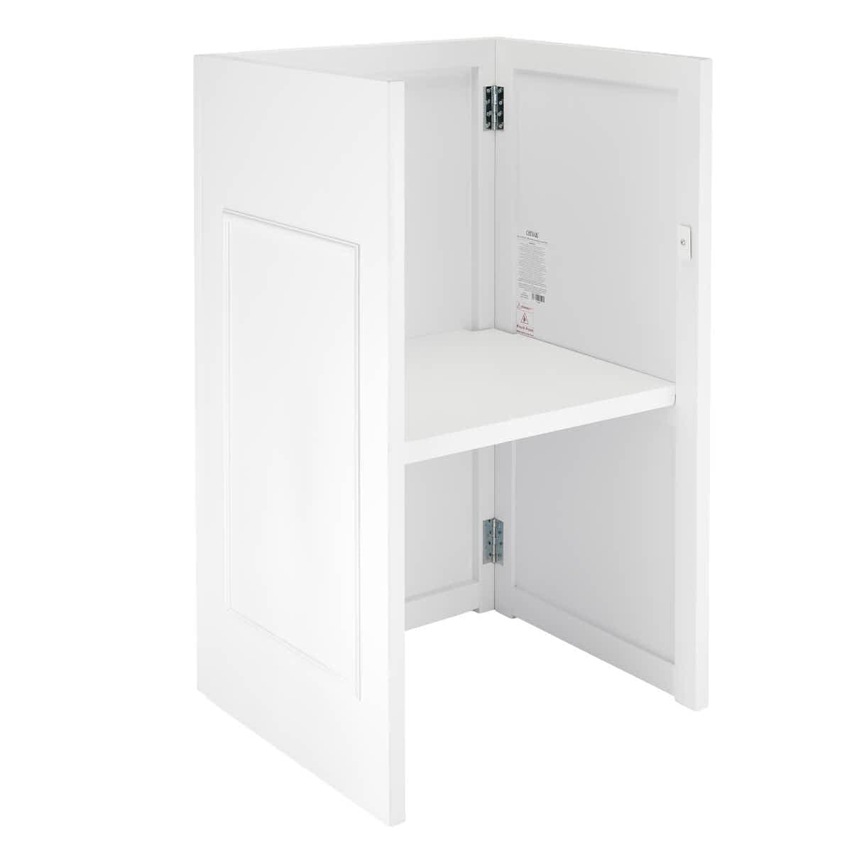 Chivari 31" x 28" White Bar Post with HPL Top for Bar Setups and Displays BAR-POST-31-WHT-AX