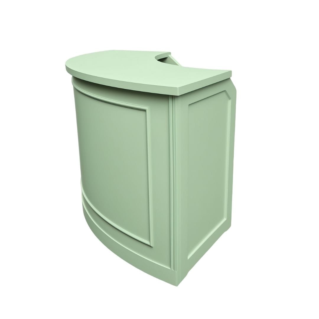 Chivari 28' Sage Green Portable Folding Bar - 4 Piece Set Single Panel Front - Manhattan BAR-CFG-SG-B6-KT