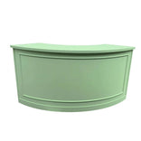 7' Sage Green Single Panel Quarter Round Serpentine Bar with HPL Top