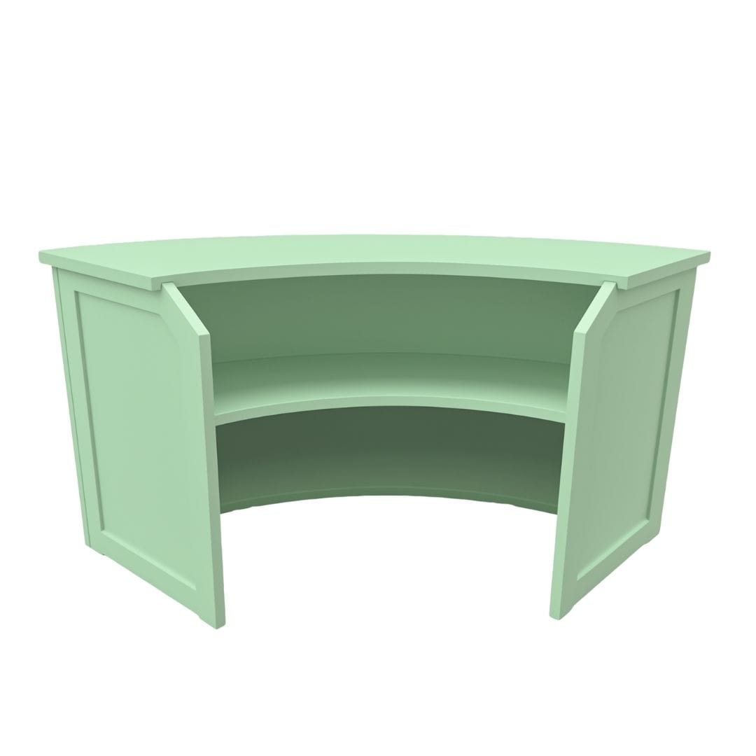 Chivari 28' Sage Green Portable Folding Bar - 4 Piece Set Single Panel Front - Manhattan BAR-CFG-SG-B6-KT
