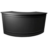 7' Black Single Panel Quarter Round Serpentine Bar with HPL Top