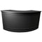 Grand Royale Bars 7' Black Single Panel Quarter Round Serpentine Bar with HPL Top BAR-SERP-84KT-BLK-AX-T
