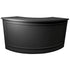 Grand Royale Bars 7' Black Single Panel Quarter Round Serpentine Bar with HPL Top BAR-SERP-84KT-BLK-AX-T