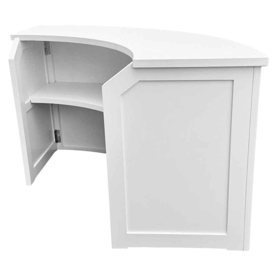 Chivari 28' White Portable Folding Bar - 4 Piece Set Single Panel Front - Manhattan BAR-CFG-WHT-B3-KT