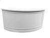 Chivari Scratch and Dent 7' White Single Panel Quarter Round Serpentine Bar with HPL Top BAR-SERP-84KT-WHT-AX-SD