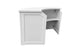 Grand Royale Bars 7' White Single Panel Quarter Round Serpentine Bar with HPL Top BAR-SERP-84KT-WHT-AX-T