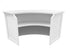 Grand Royale Bars 7' White Single Panel Quarter Round Serpentine Bar with HPL Top BAR-SERP-84KT-WHT-AX-T