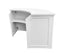 Grand Royale Bars 7' White Single Panel Quarter Round Serpentine Bar with HPL Top BAR-SERP-84KT-WHT-AX-T