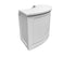 Grand Royale Bars 7' White Single Panel Quarter Round Serpentine Bar with HPL Top BAR-SERP-84KT-WHT-AX-T