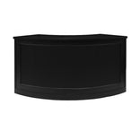 7' Black Single Panel Quarter Round Serpentine Bar with HPL Flush Top