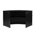 34' Black Portable Folding Bar - 7 Piece Set Single Panel Front with Flush Top - Margarita