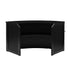 32' Black Portable Folding Bar - 7 Piece Set Three Panel Front with Flush Top - Martini