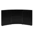 50' Black Portable Folding Bar - 11 Piece Set Three Panel Front with Flush Top - Long Island