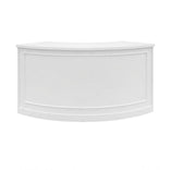 7' White Single Panel Quarter Round Serpentine Bar with HPL Flush Top