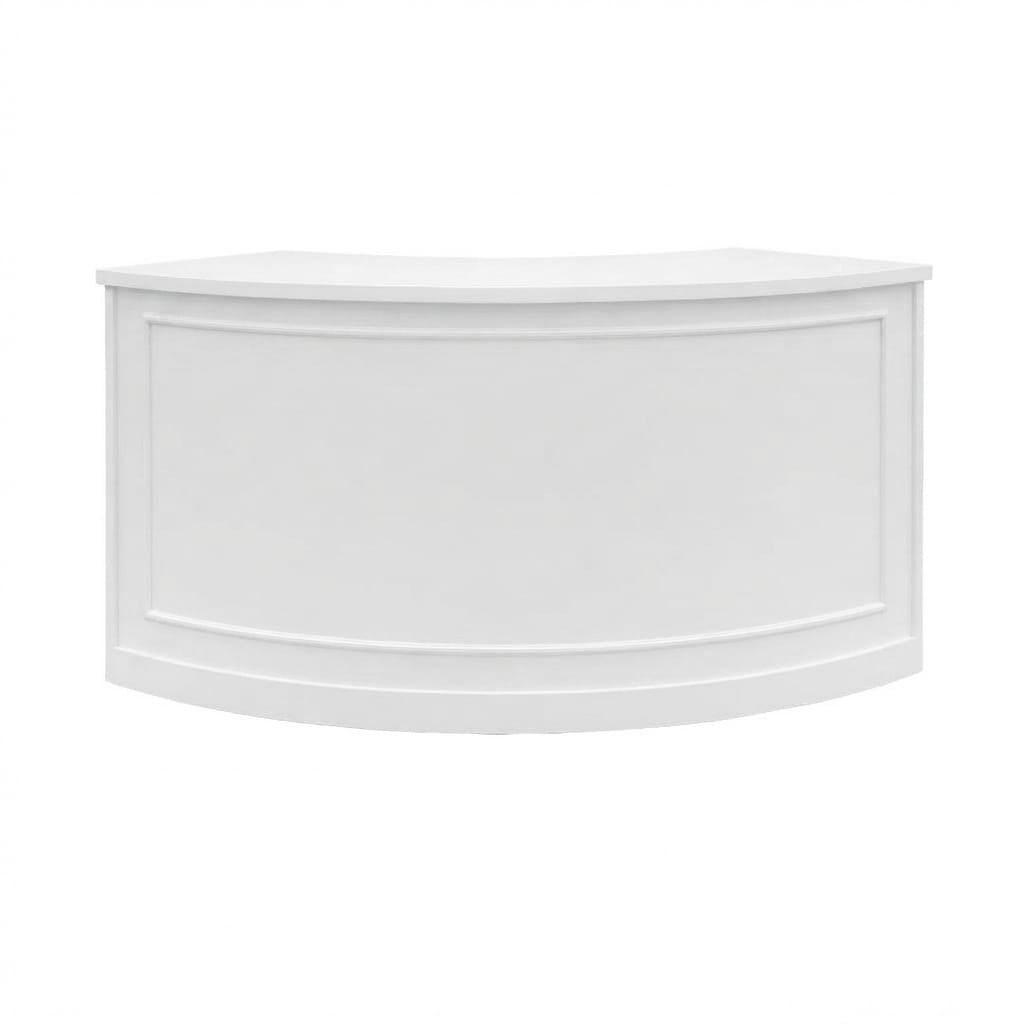 Grand Royale Bars 50' White Portable Folding Bar - 11 Piece Set Single Panel Front with Flush Top - Long Island BAR-CFG-WHT-A3FL-KT