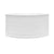 Chivari 7' White Single Panel Quarter Round Serpentine Bar with HPL Flush Top BAR-SERP-84KTFL-WHT-AX-T