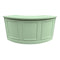 Chivari 7' Sage Green 3 Panel Quarter Round Serpentine Bar with HPL Top BAR-SERP3-84KT-SG-AX-T