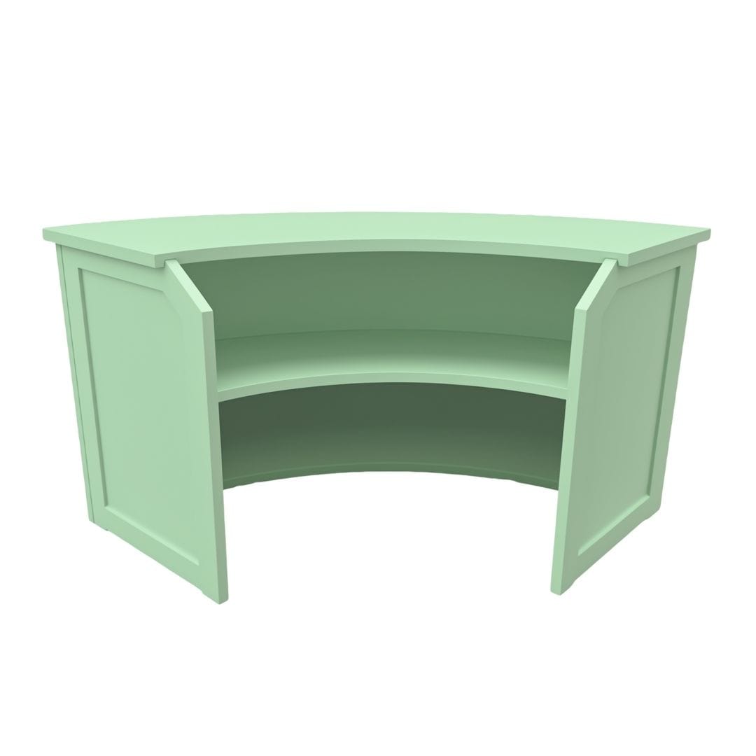 Chivari 28' Sage Green Portable Folding Bar - 4 Piece Set Three Panel Front - Manhattan BAR-CFG-SG-B5-KT