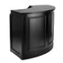 Chivari 7' Black 3 Panel Quarter Round Serpentine Bar with HPL Top BAR-SERP3-84KT-BLK-AX-T