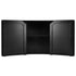 Chivari 7' Black 3 Panel Quarter Round Serpentine Bar with HPL Top BAR-SERP3-84KT-BLK-AX-T