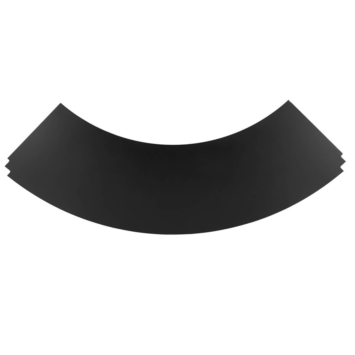 Chivari 7' Black 3 Panel Quarter Round Serpentine Bar with HPL Top BAR-SERP3-84KT-BLK-AX-T