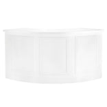 7' White 3 Panel Quarter Round Serpentine Bar with HPL Top