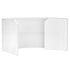 Chivari 7' White 3 Panel Quarter Round Serpentine Bar with HPL Top BAR-SERP3-84KT-WHT-AX-T
