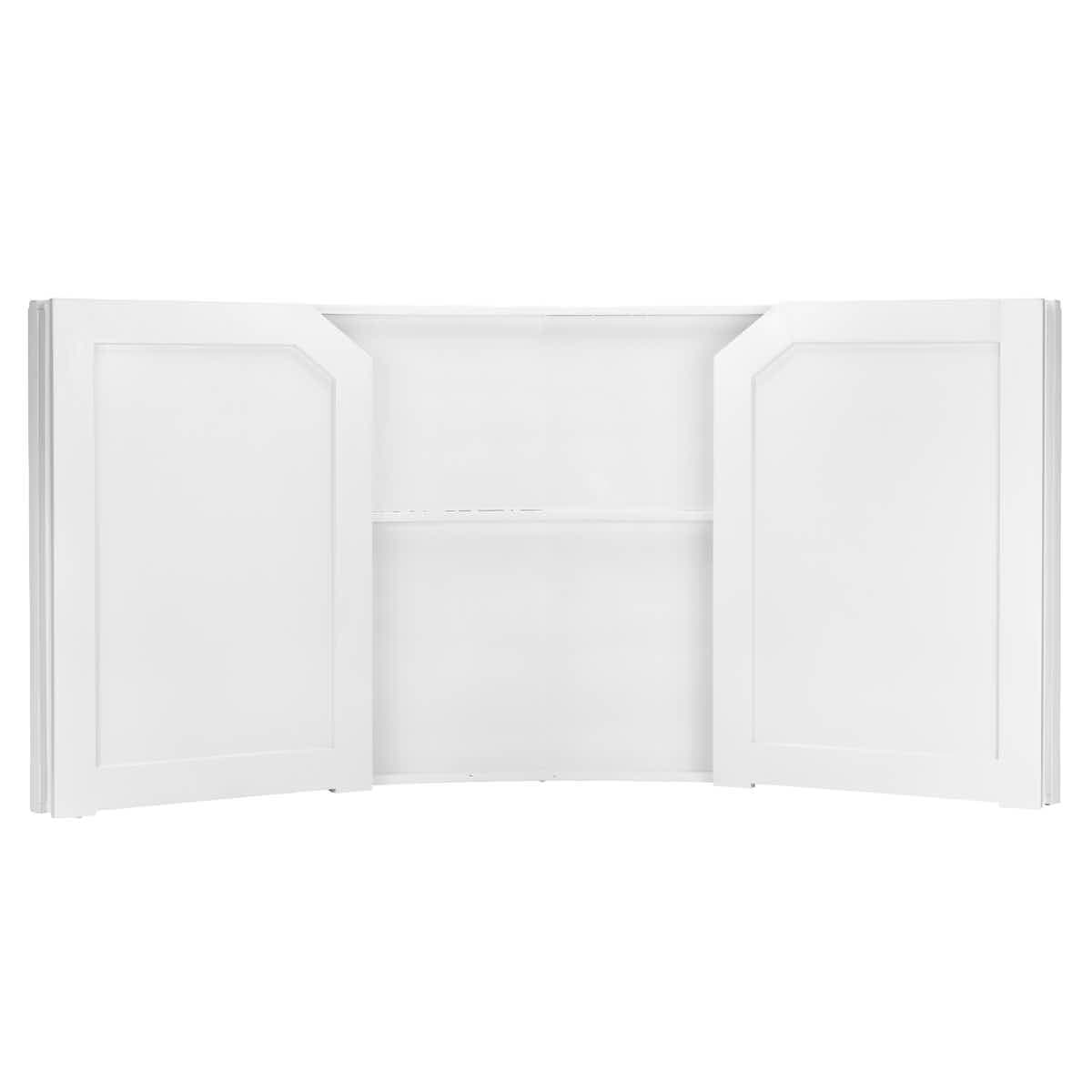 Chivari 7' White 3 Panel Quarter Round Serpentine Bar with HPL Top BAR-SERP3-84KT-WHT-AX-T