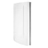 Chivari 7' White 3 Panel Quarter Round Serpentine Bar with HPL Top BAR-SERP3-84KT-WHT-AX-T