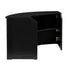 24' Black Portable Folding Bar - 5 Piece Set Three Panel Front with Flush Top - Mimosa