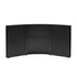 28' Black Portable Folding Bar - 4 Piece Set Three Panel Front with Flush Top - Manhattan