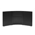 24' Black Portable Folding Bar - 5 Piece Set Three Panel Front with Flush Top - Mimosa